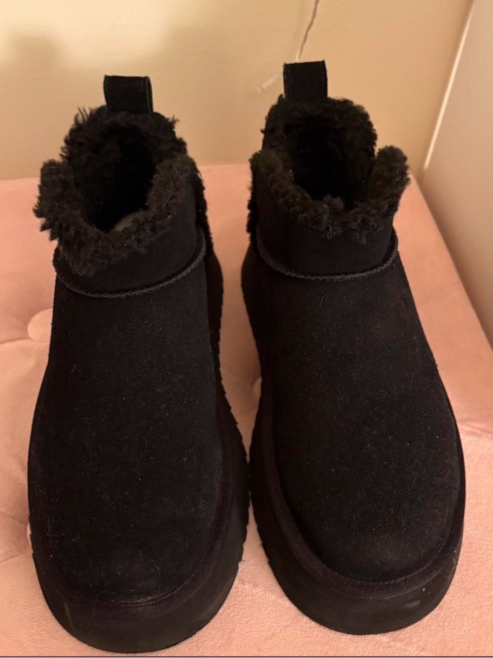 Black Faux Fur Lined Ankle Boots Koolaburra by Ugg